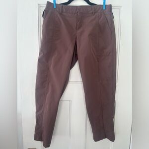 Women’s size 4 Kirkland “travel pants”. Color is a raisin brown.
